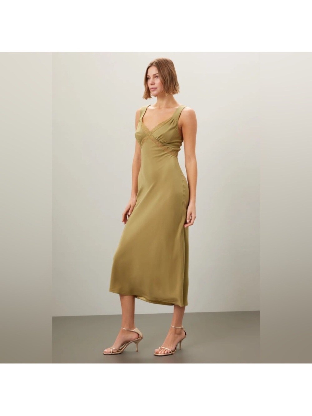 Reformation Olive Slip Midi dress